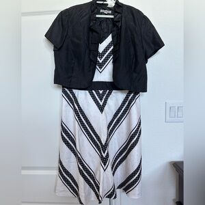 Danny & Nicole Black and White Dress with Jacket